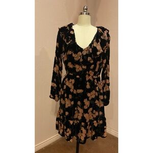 Michael Kors Black Dress with Pink Floral Design